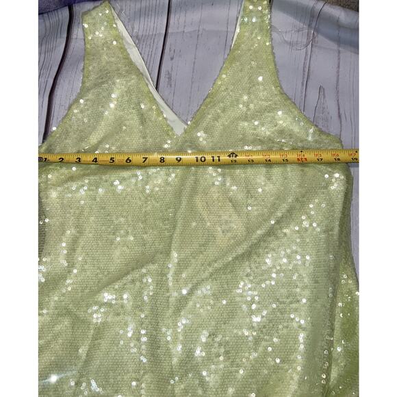A New Day Mini A-Line Dress - Green Sequin Women's M NWT - Picture 4 of 6